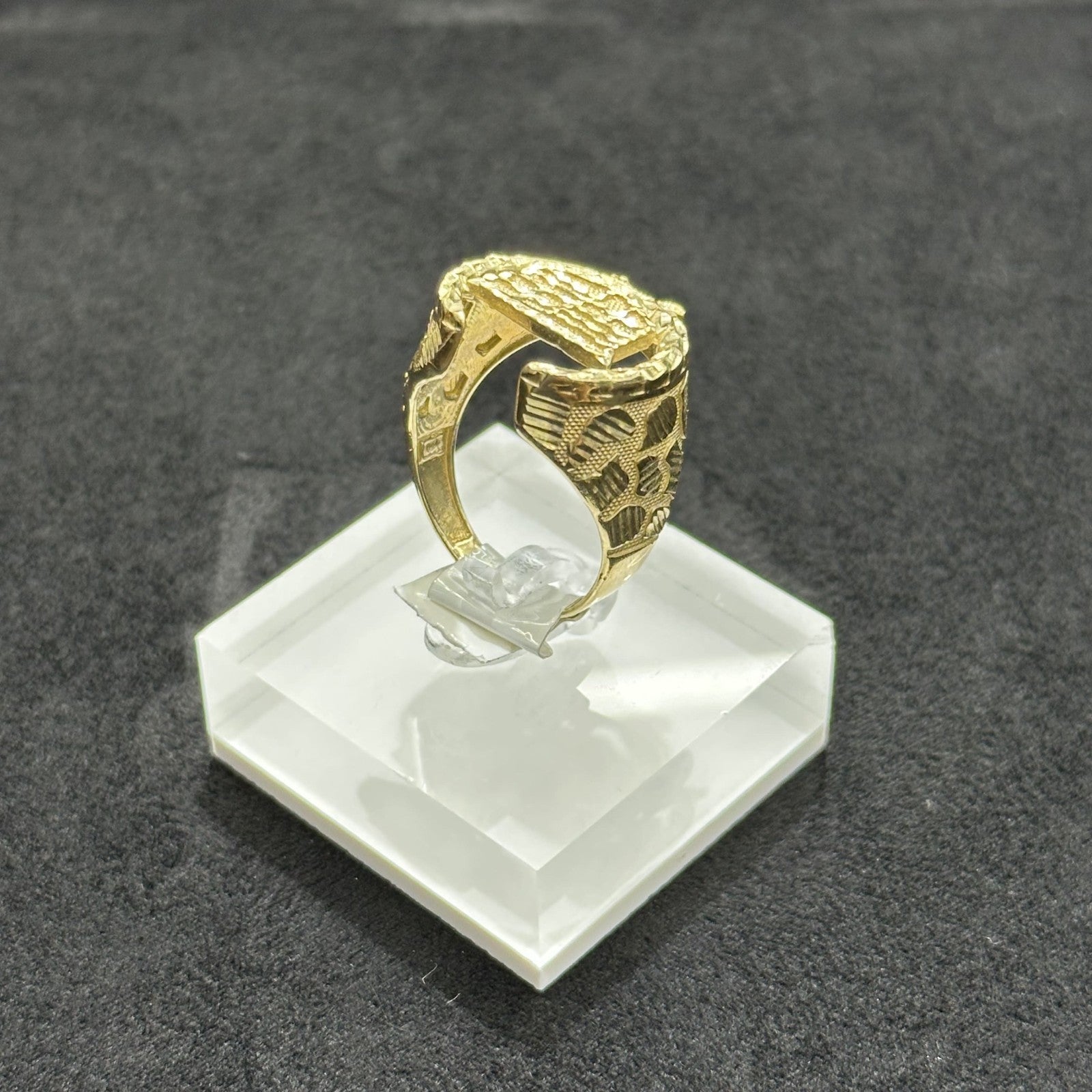 Real Gold 10k Gold Cadillac Ring ANY SIZE