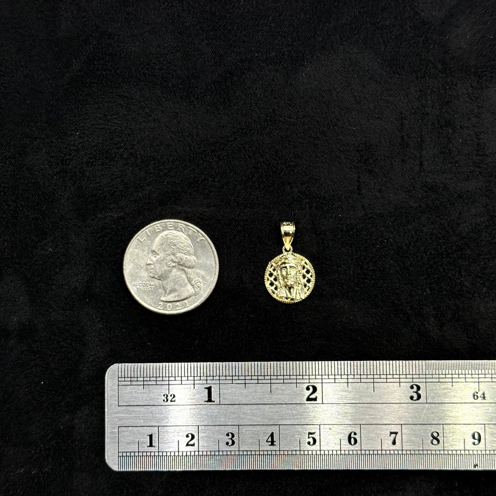 10k Gold Small Jesus Charm
