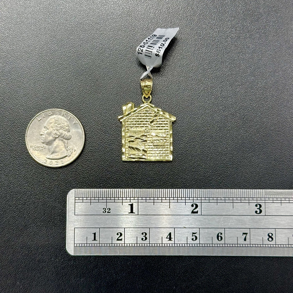 10k Real Gold Trap House Charm