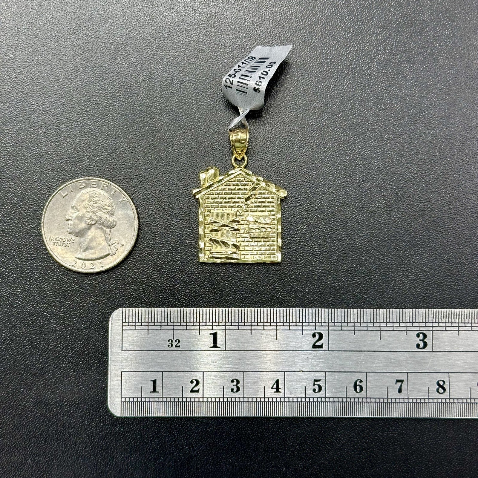 10k Real Gold Trap House Charm