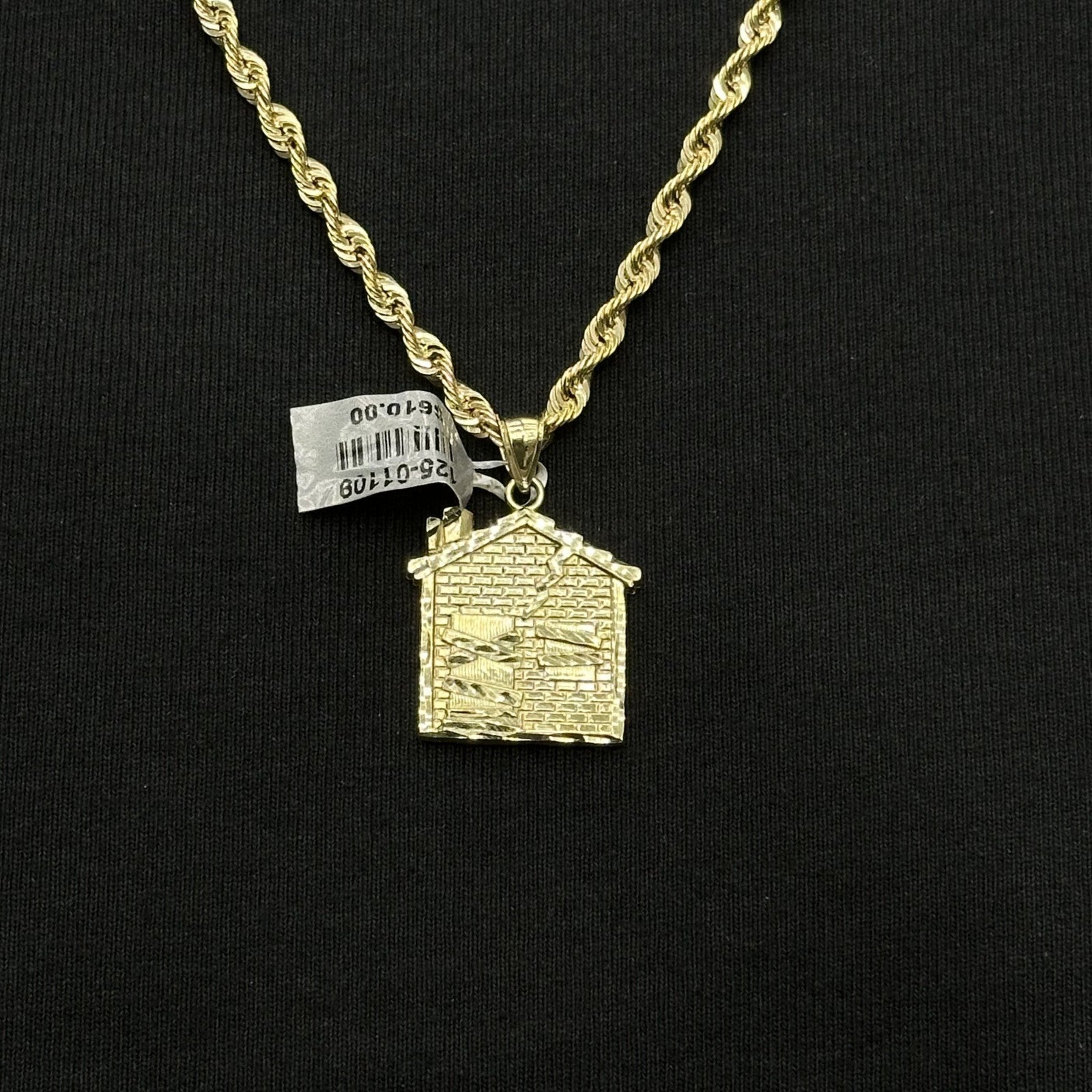 10k Real Gold Trap House Charm