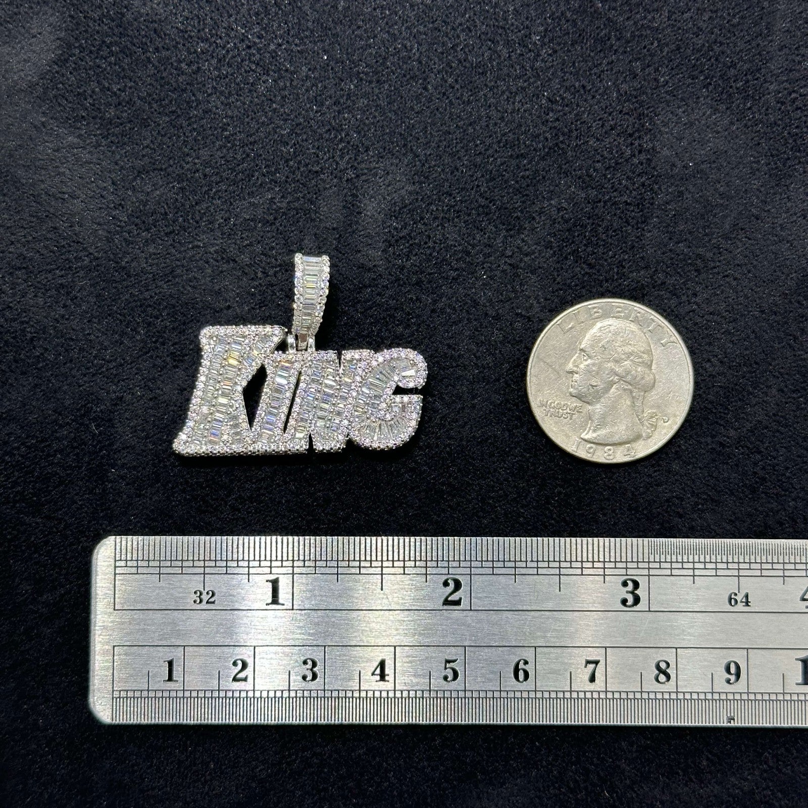KING Pendant .925 Silver Moissanite 5.25 Ctw VVS D Passes Tester