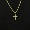10K Solid Gold Natural Diamond Cross Pendant 0.51 CTW