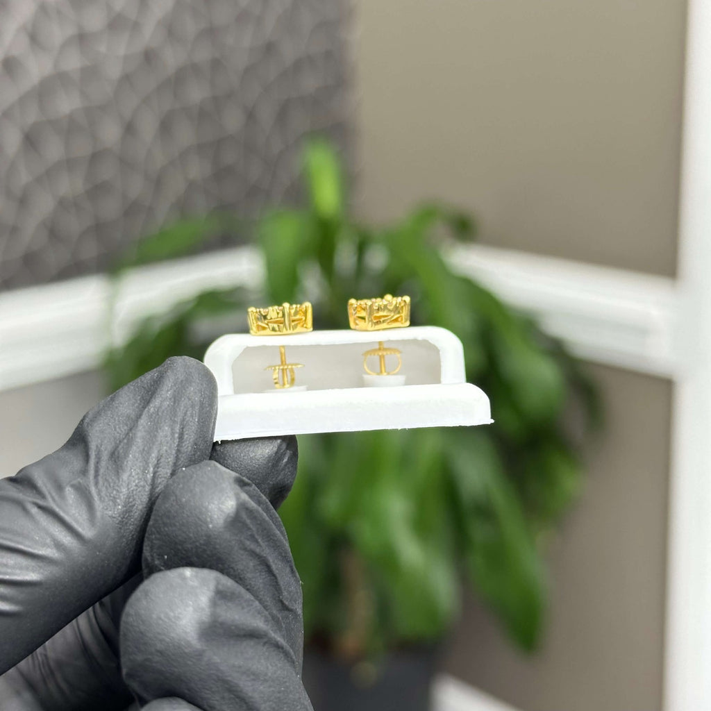 Natural Diamond Earrings 0.74 ctw with 10k Yellow Gold Male Female