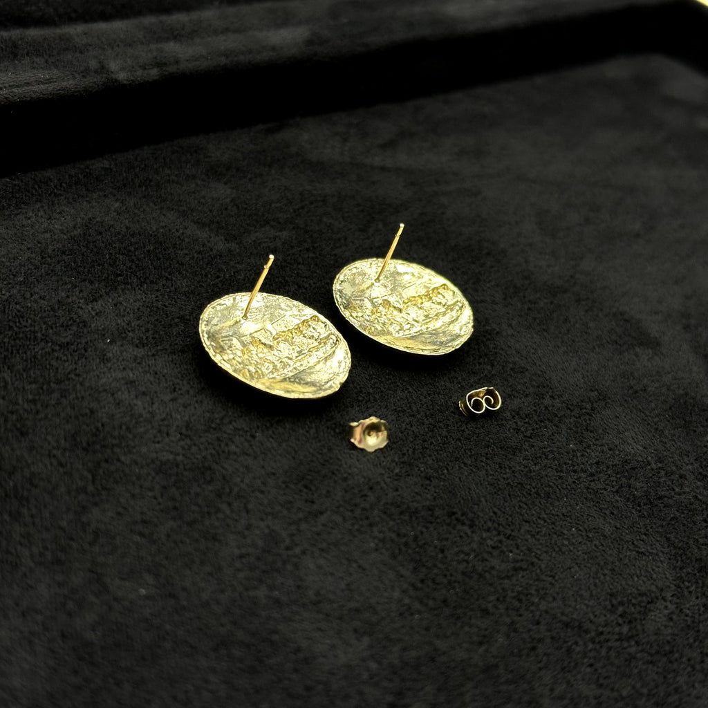 10k Gold Last Supper Earrings Large Size