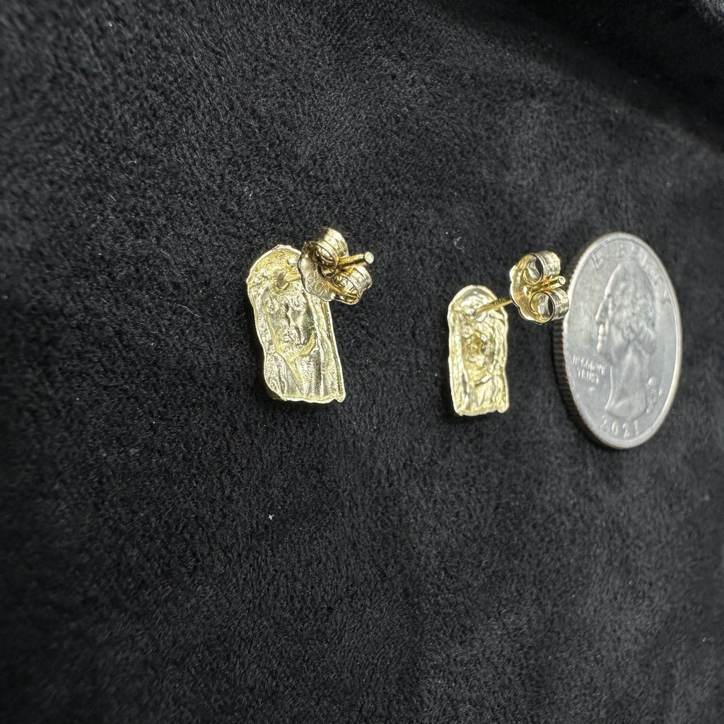 10k Real Gold Jesus Charm Pendant Male Female Small Size