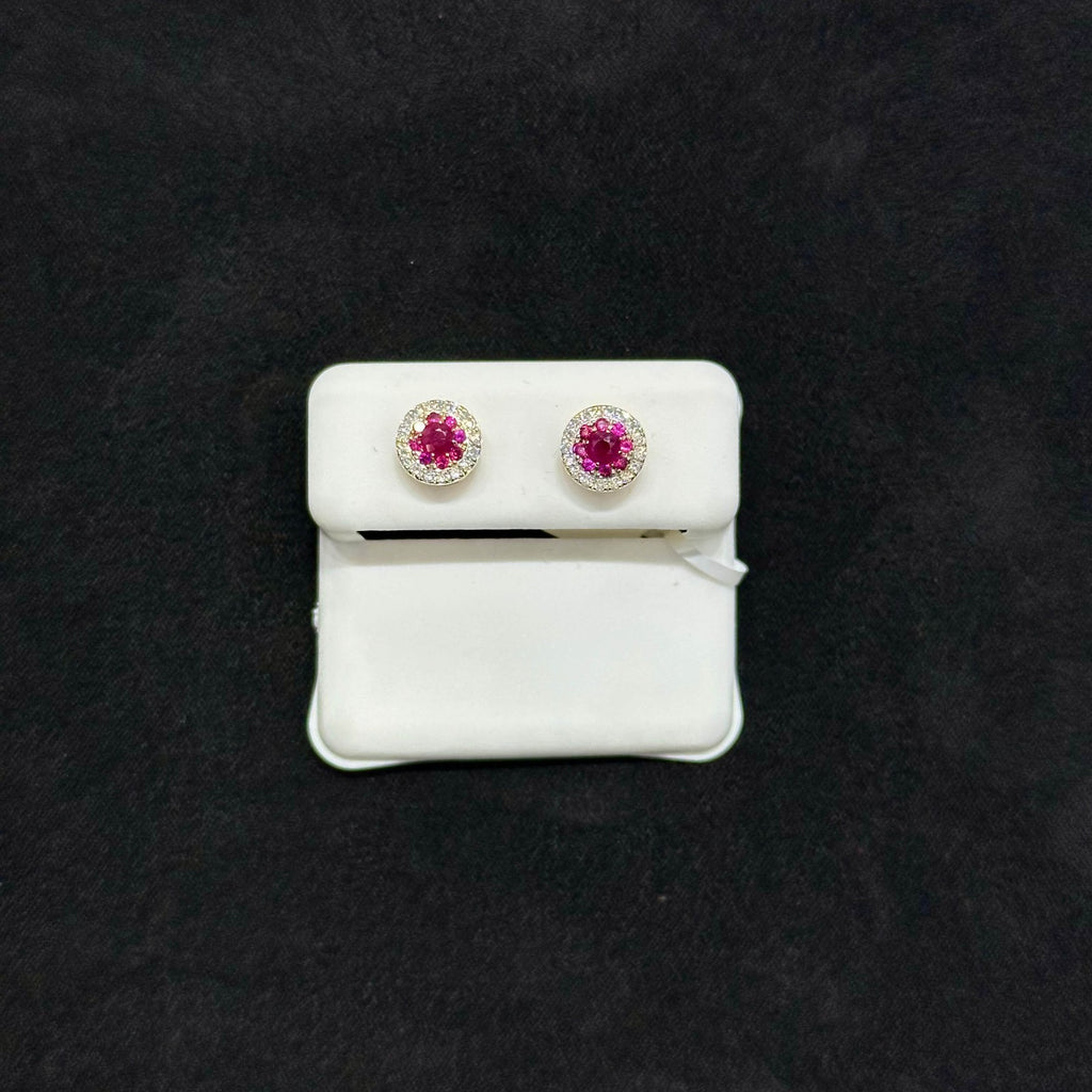 Genuine Natural Diamond Stud Earrings (.71 CTW) 14k Real Gold