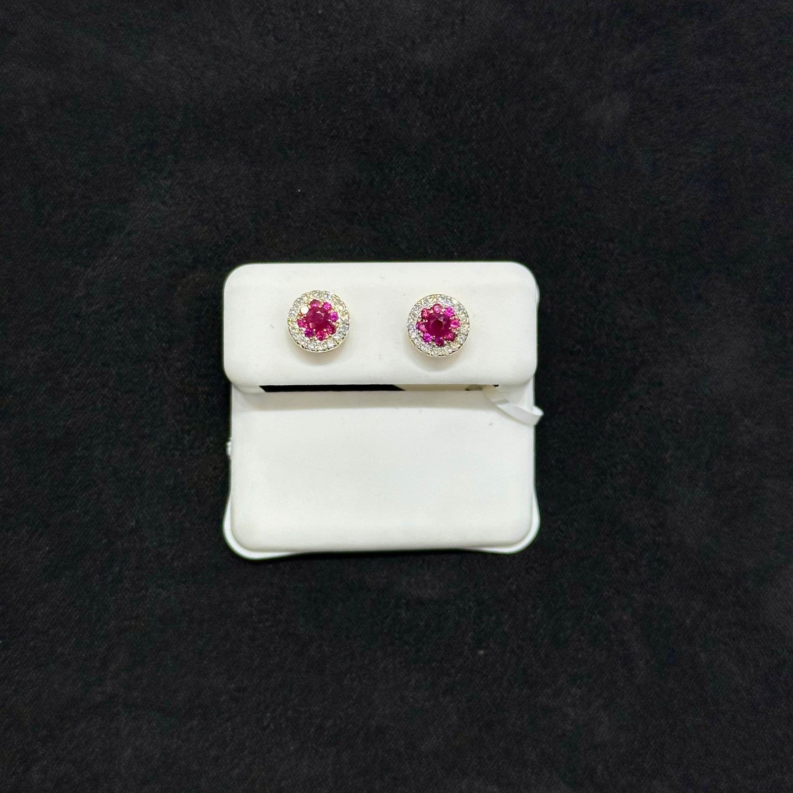 Genuine Natural Diamond Stud Earrings (.71 CTW) 14k Real Gold