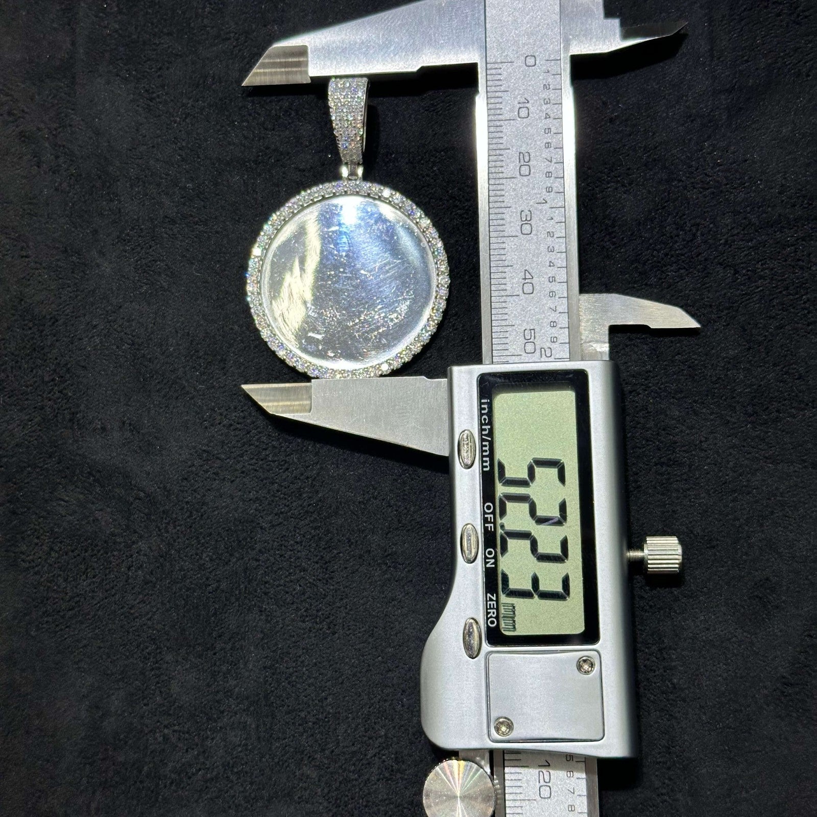 Picture Charm Moissanite .925 Silver 2.06 Ctw VVS D Passes Tester