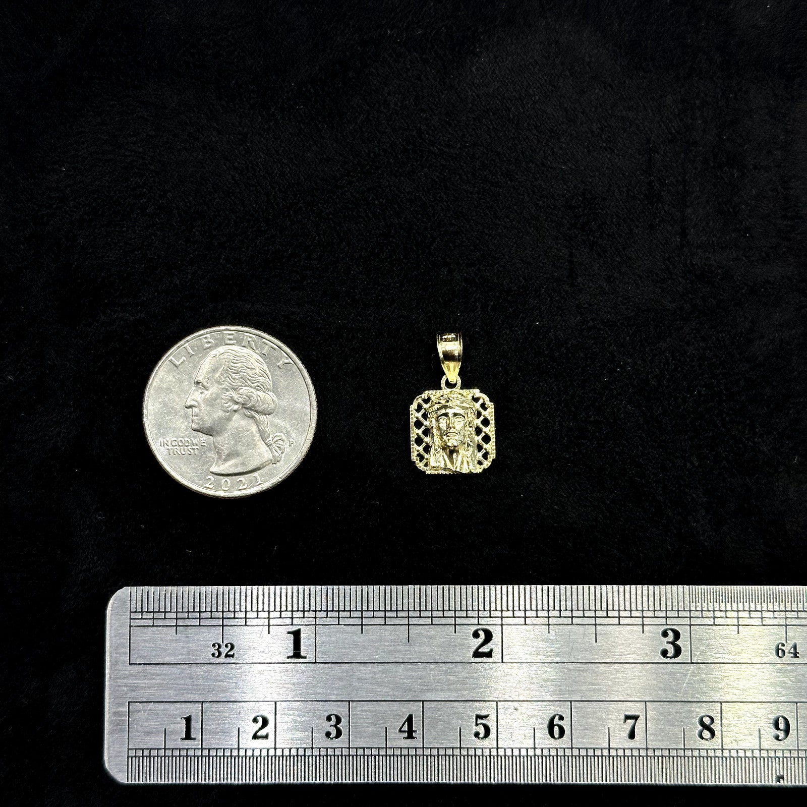 10k Gold Small Jesus Charm