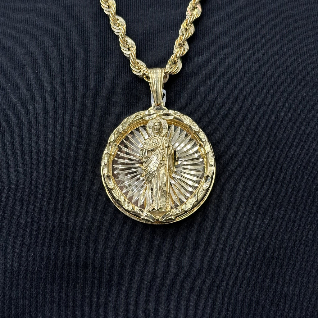 10k Real Gold Charm Jesus Christian Catholic Pendant