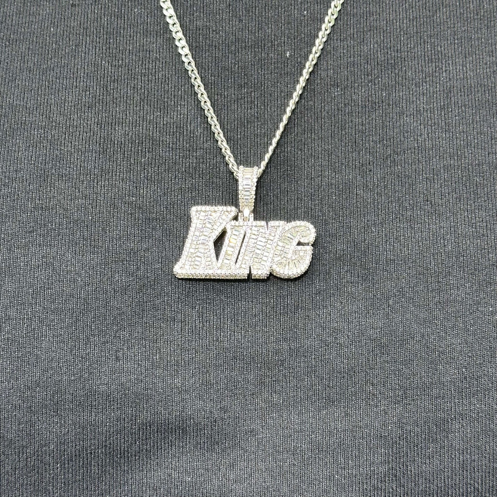 KING Pendant .925 Silver Moissanite 5.25 Ctw VVS D Passes Tester