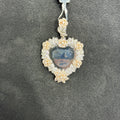 Heart with Flowers Moissanite 2.75CTW with 925 Silver Rose Gold Plated