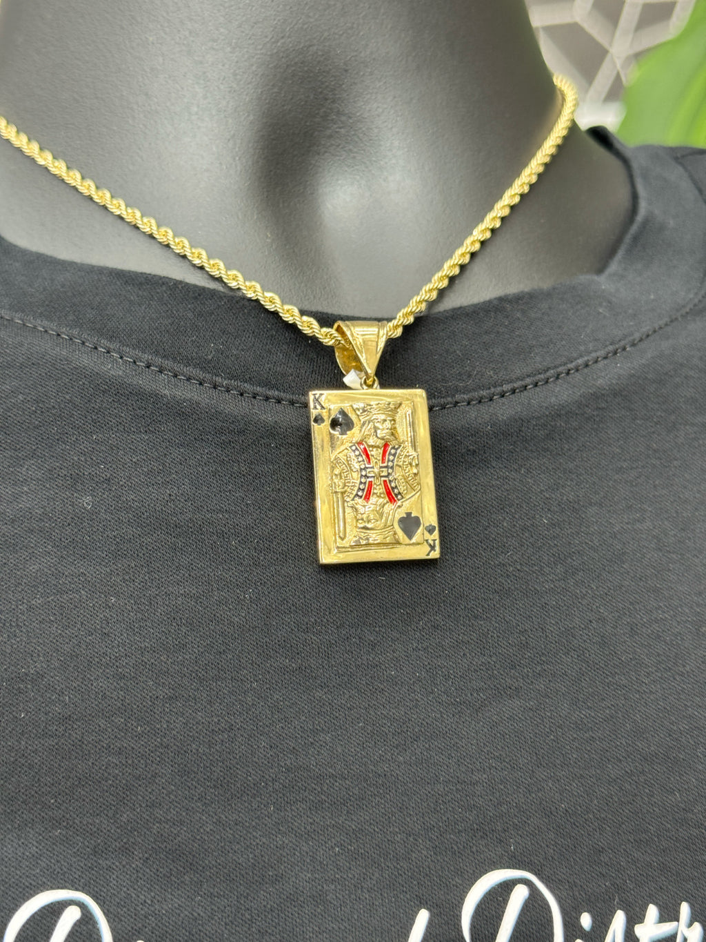 10K Gold Charm King Card