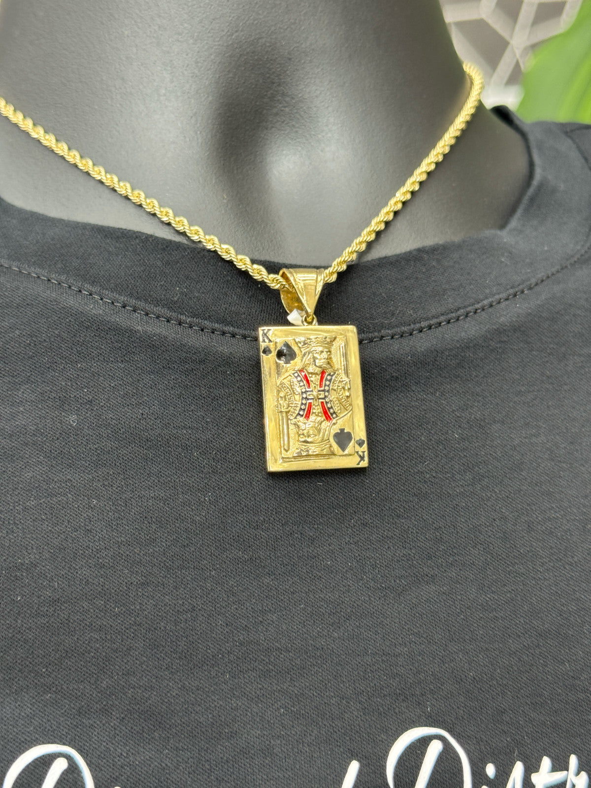 10K Gold Charm King Card