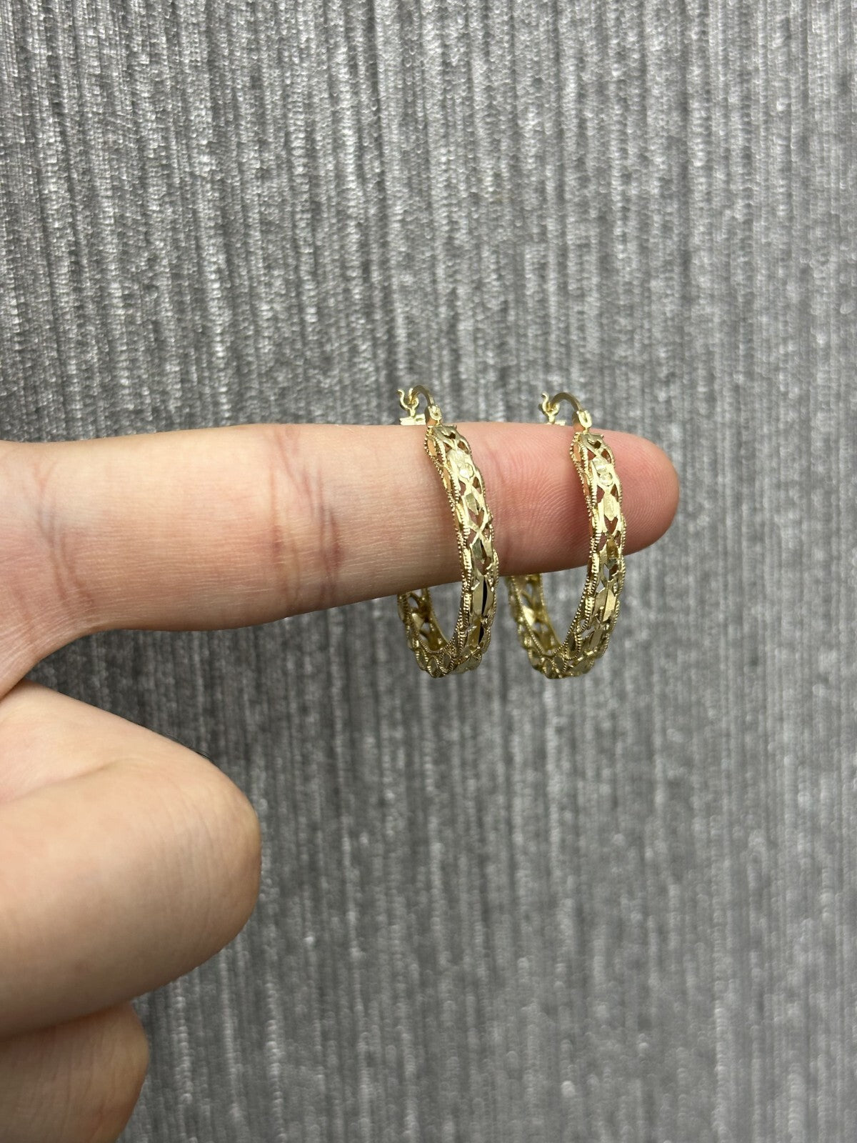 Fancy Turkish Earrings for Woman 10k Yellow Gold
