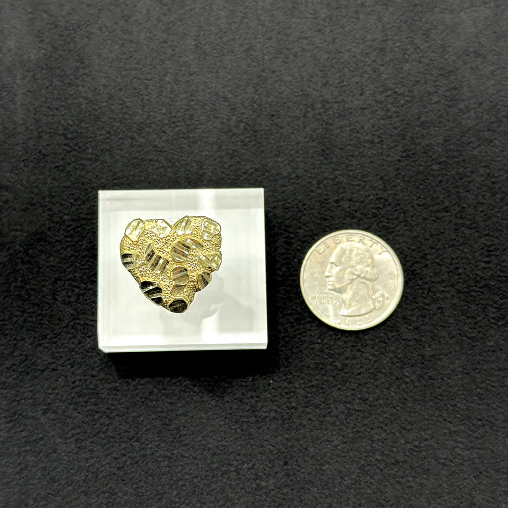 10k Gold Heart Nugget Ring ANY SIZE