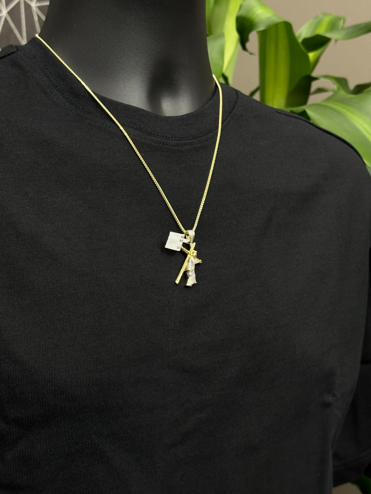 Jesus with Cross Pendant Charm 10K Real Gold 1.05CTW Real Diamonds