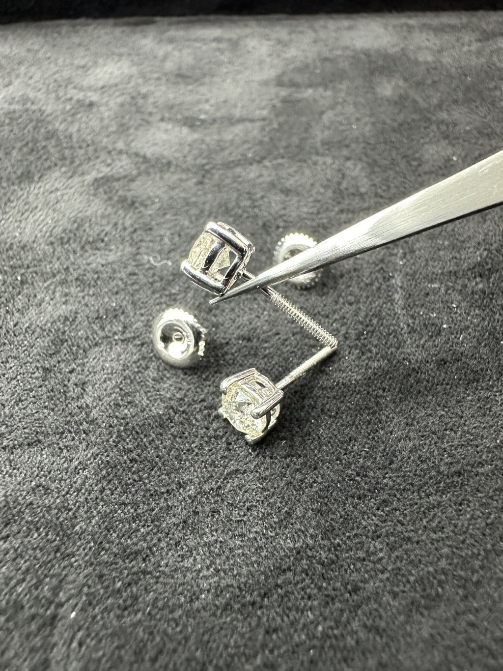 Diamond Earrings White Gold 14k Real Diamonds 1.03 CT