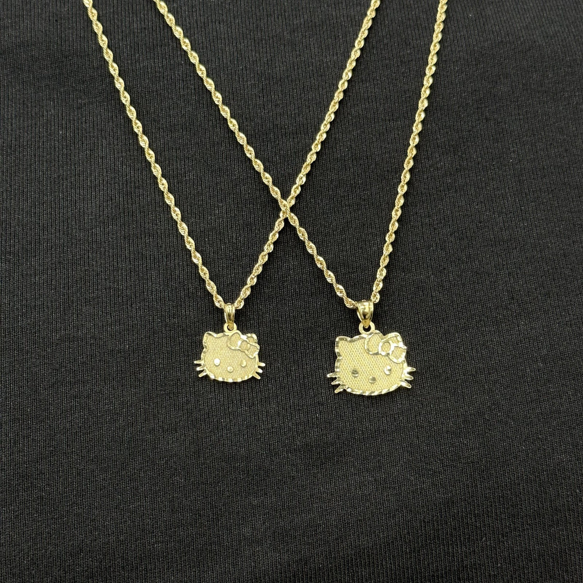 10k Gold Cat Charm Gift For Kids Adults