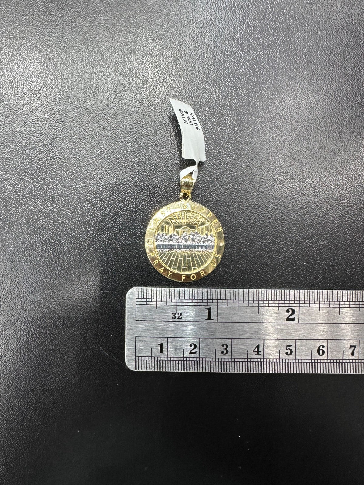 Last Supper Charm 10k Real Gold Charm Diamond Cut