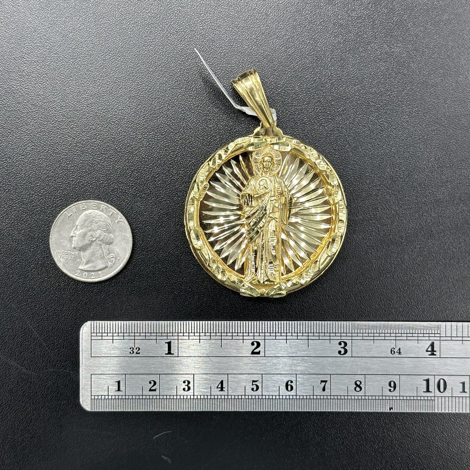 10k Real Gold Charm Jesus Christian Catholic Pendant