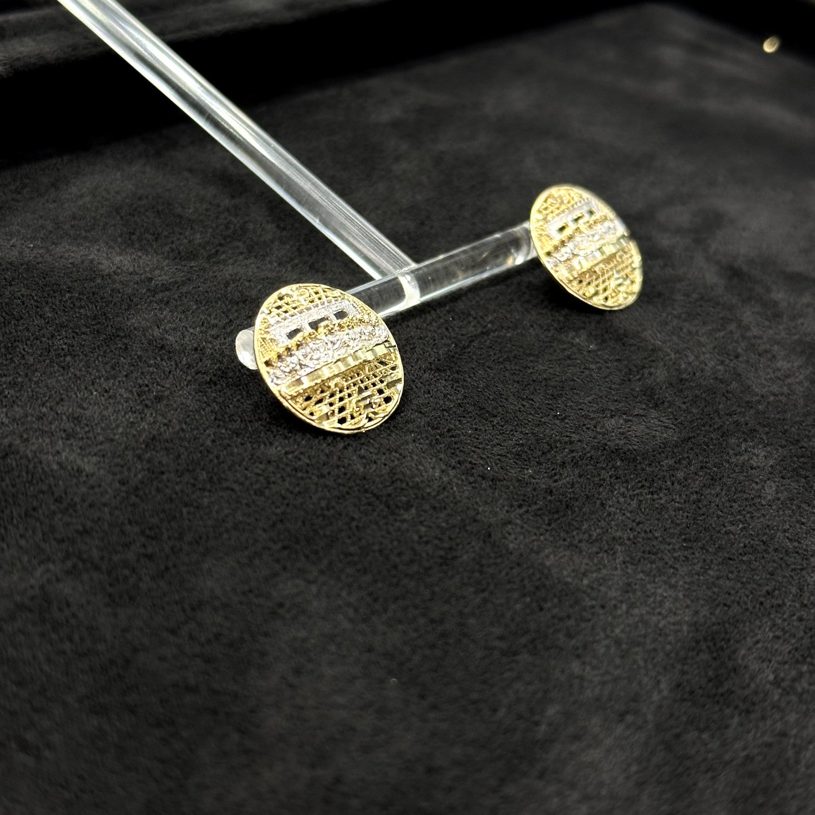 10k Gold Last Supper Earrings Large Size