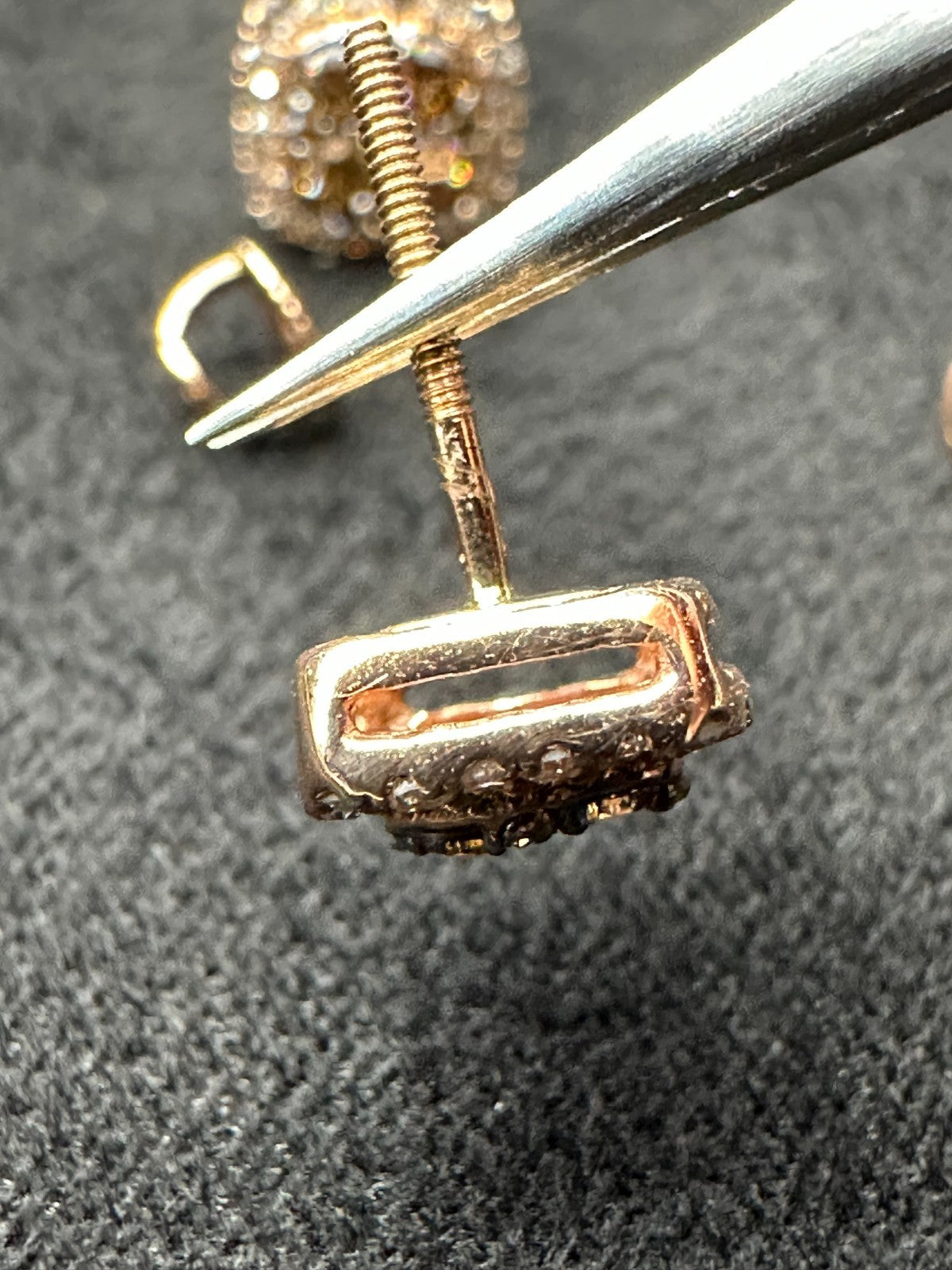 Diamond Earrings Rose Gold 10k Real Diamonds 1/2 ct