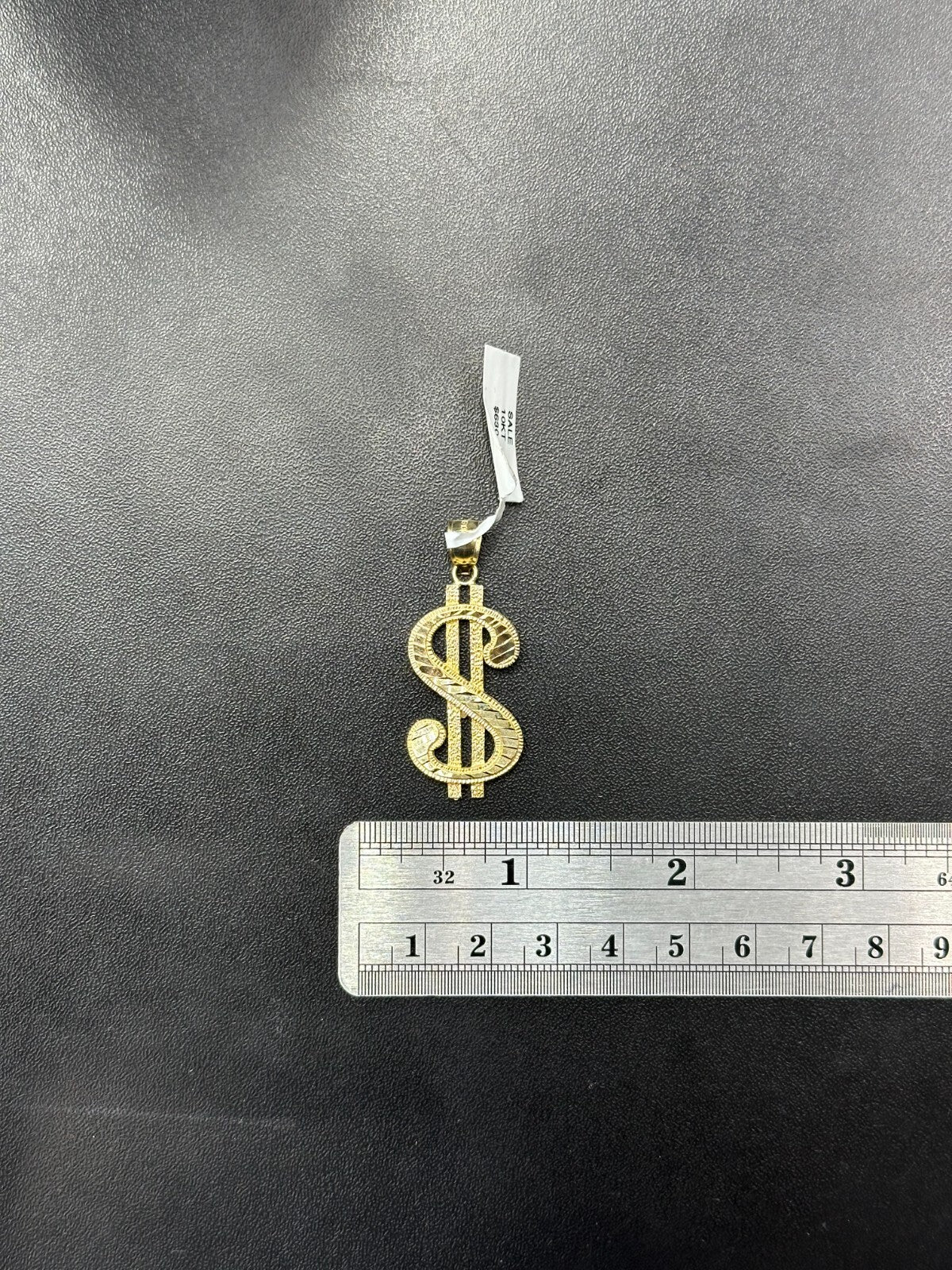 10K GOLD PENDANT DOLLAR  SIGN CHARM REAL GOLD MEDALION