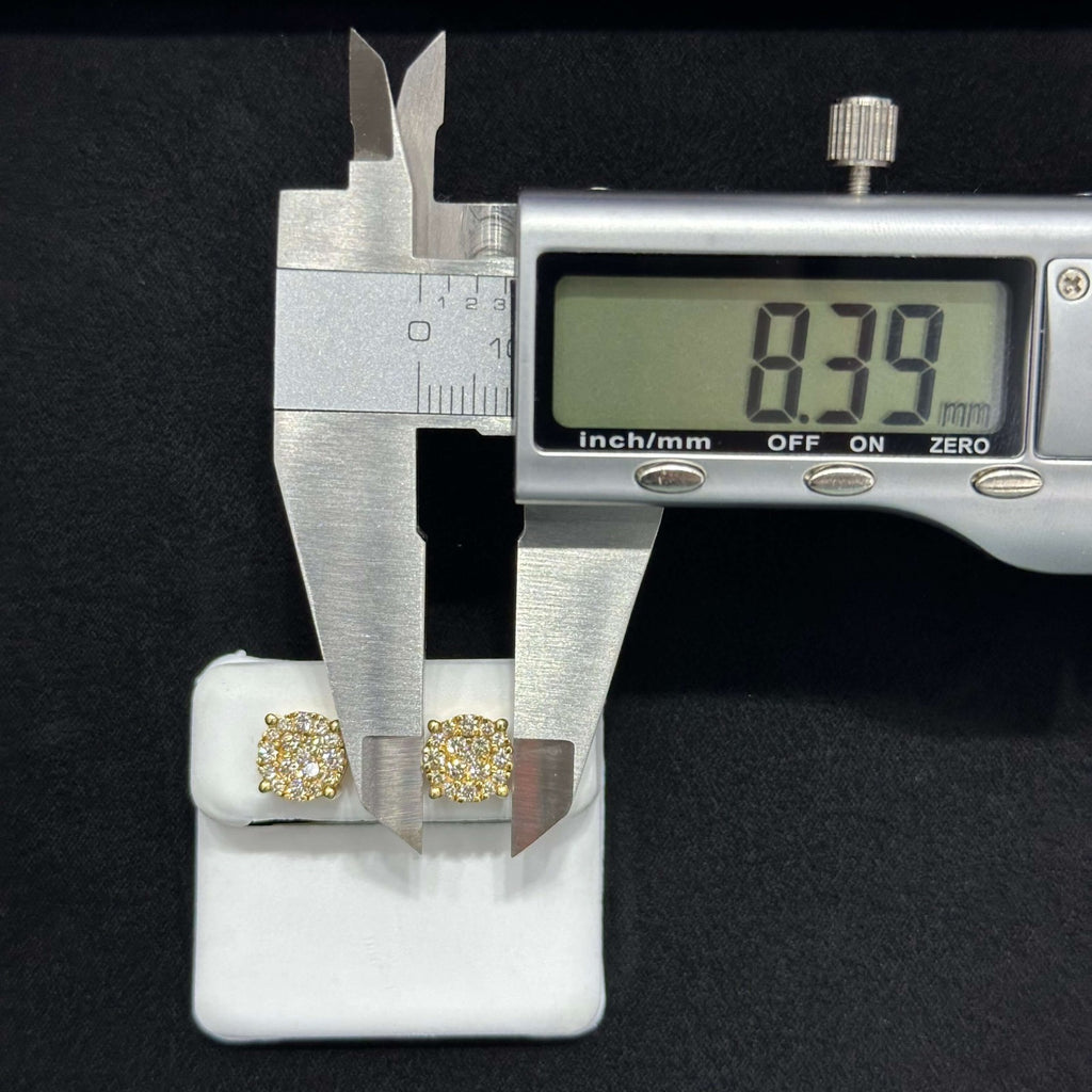 Natural Diamond Earrings 0.74 ctw with 10k Yellow Gold Male Female