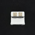 Genuine Natural Diamond Square Stud Earrings (1 CTW) 10k Real Gold