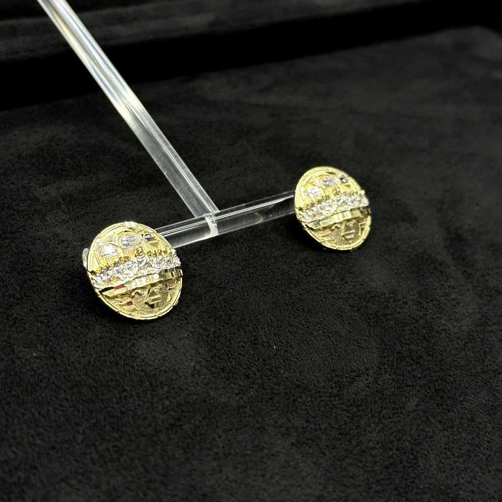 10k Gold Last Supper Earrings Large Size