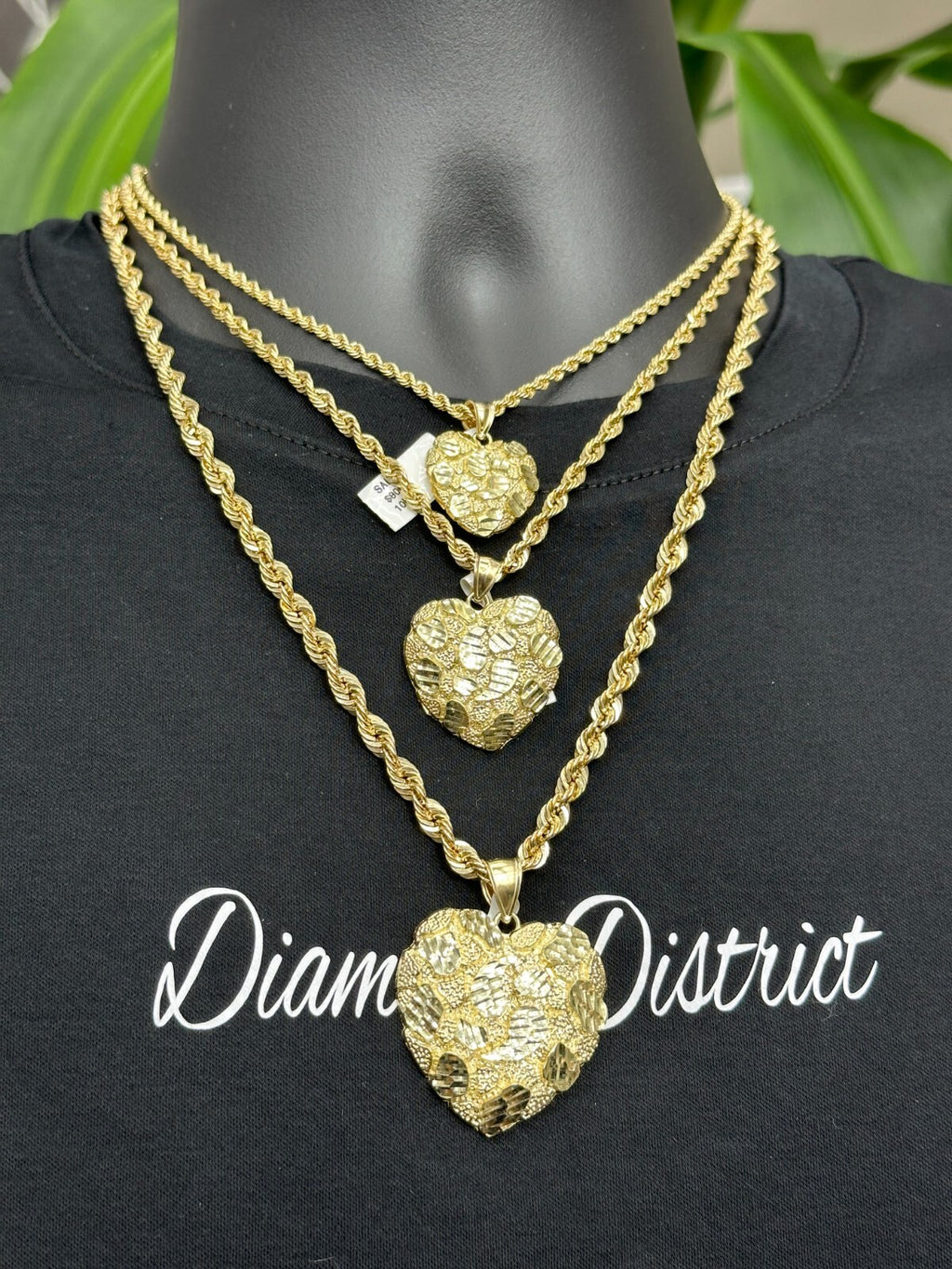 Gold Heart Nugget 10k Real Solid Gold