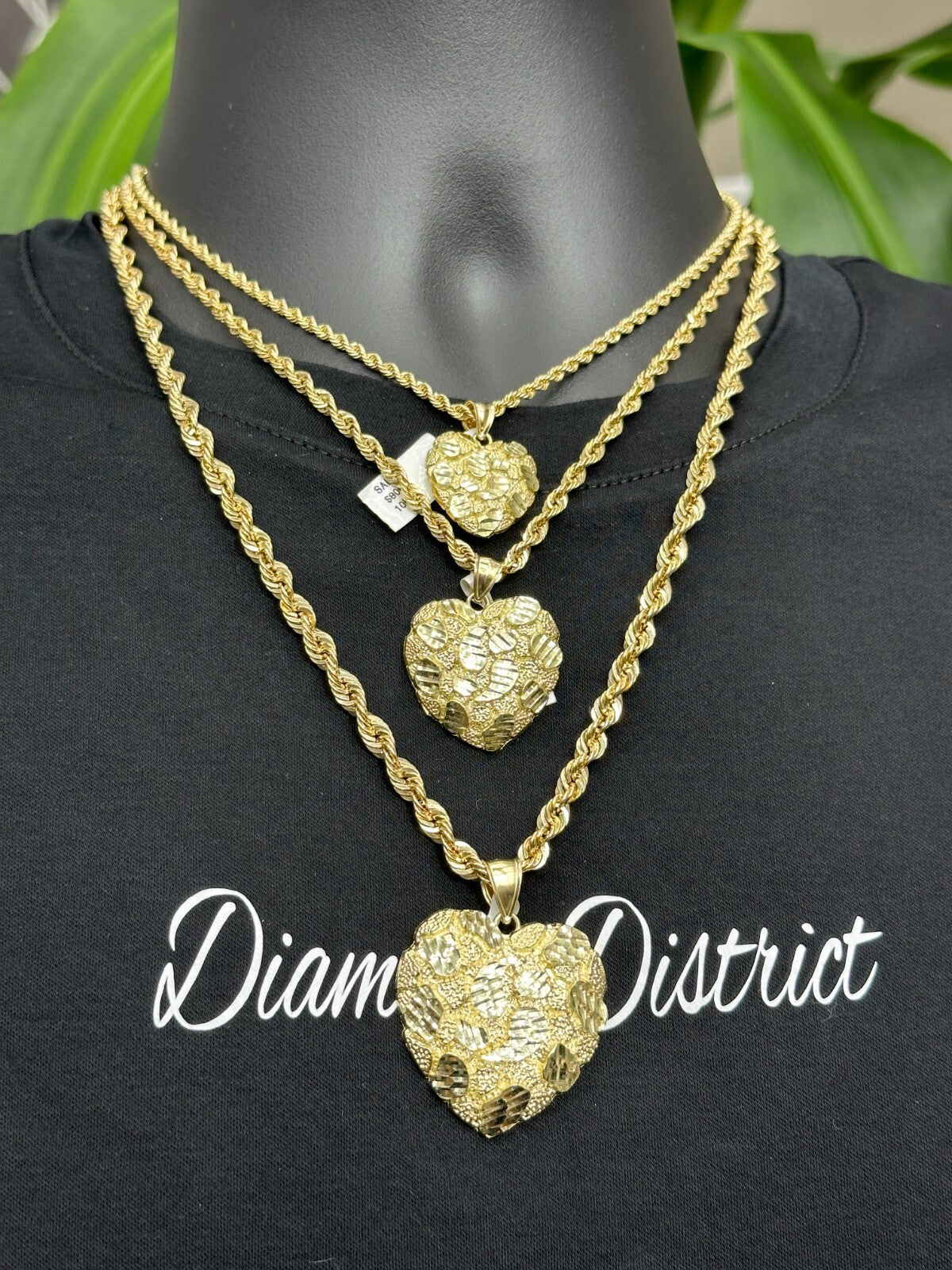 Gold Heart Nugget 10k Real Solid Gold