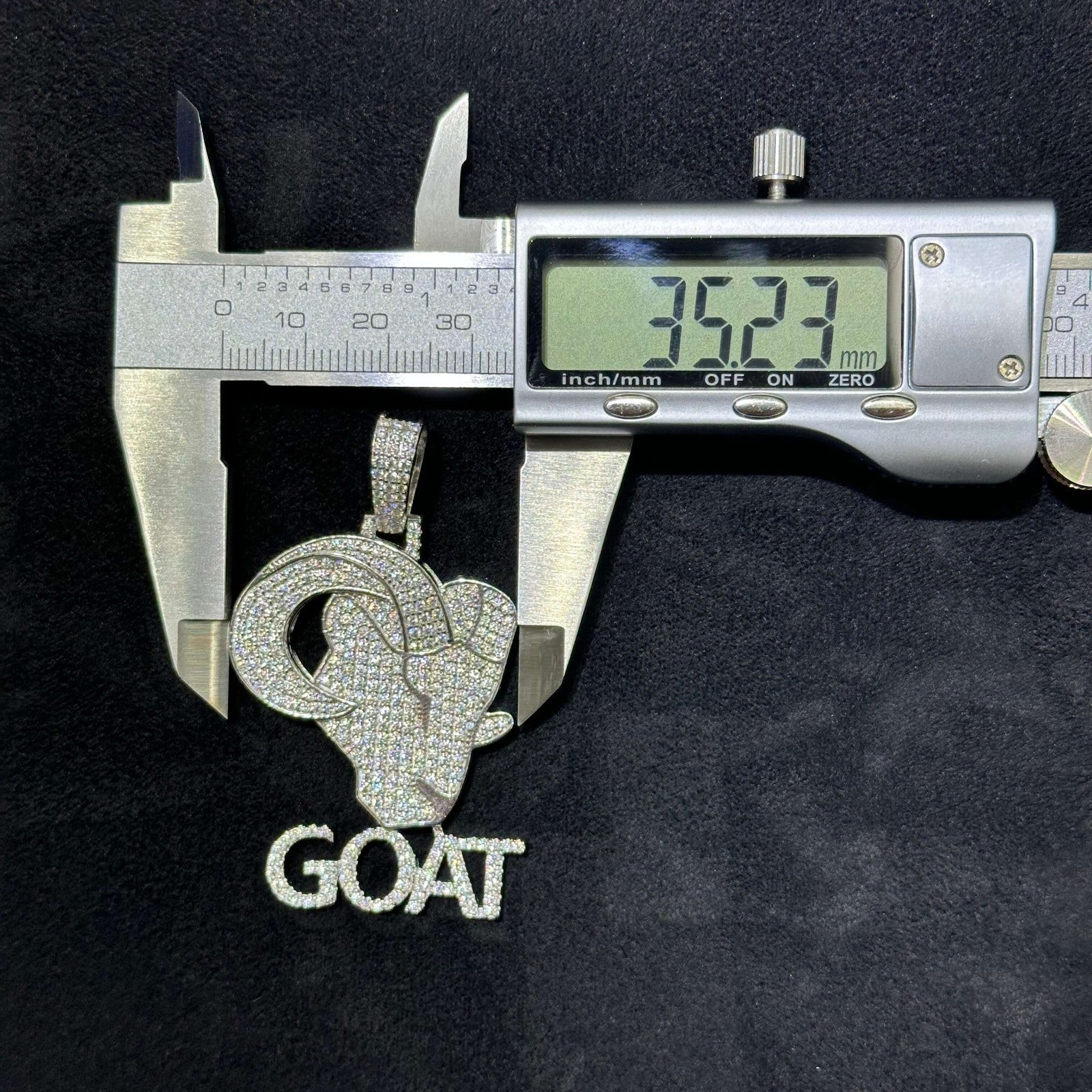 G.O.A.T Pendant Moissanite .925 Silver 4.80 Ctw VVS D Passes Tester