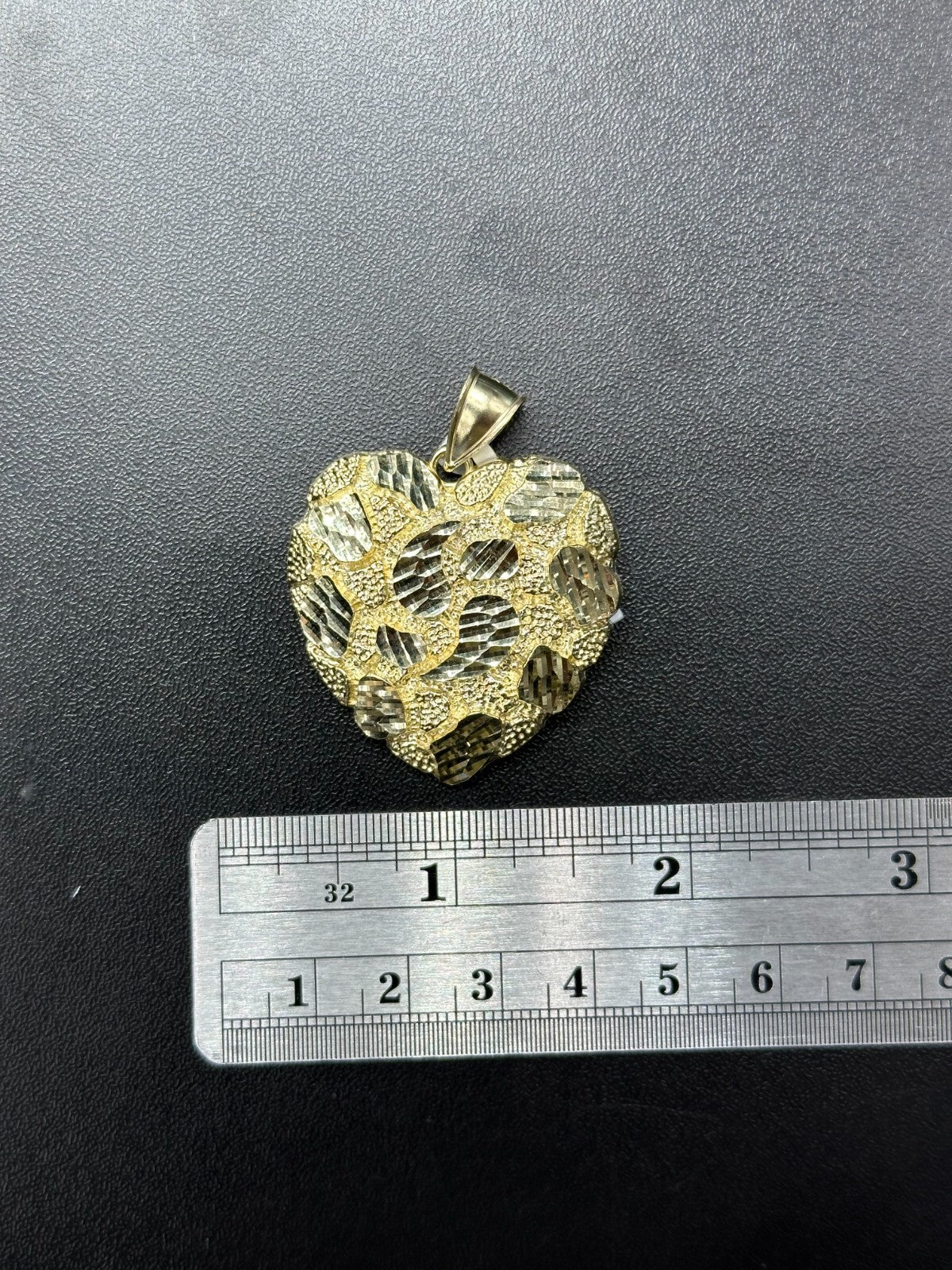 Gold Heart Nugget 10k Real Solid Gold