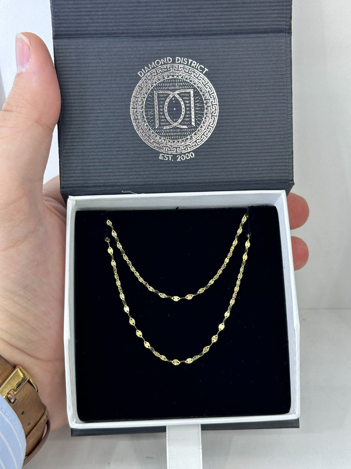 10K Real Gold Chain Starry Necklace