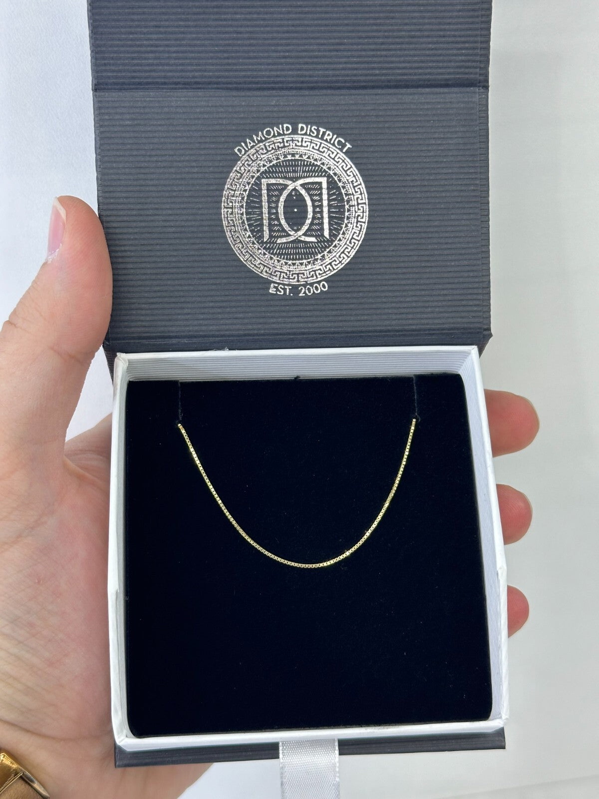 10K REAL YELLOW GOLD CHAIN 16'' 18'' 20'' SOLID NECKLACE BOX CHAIN