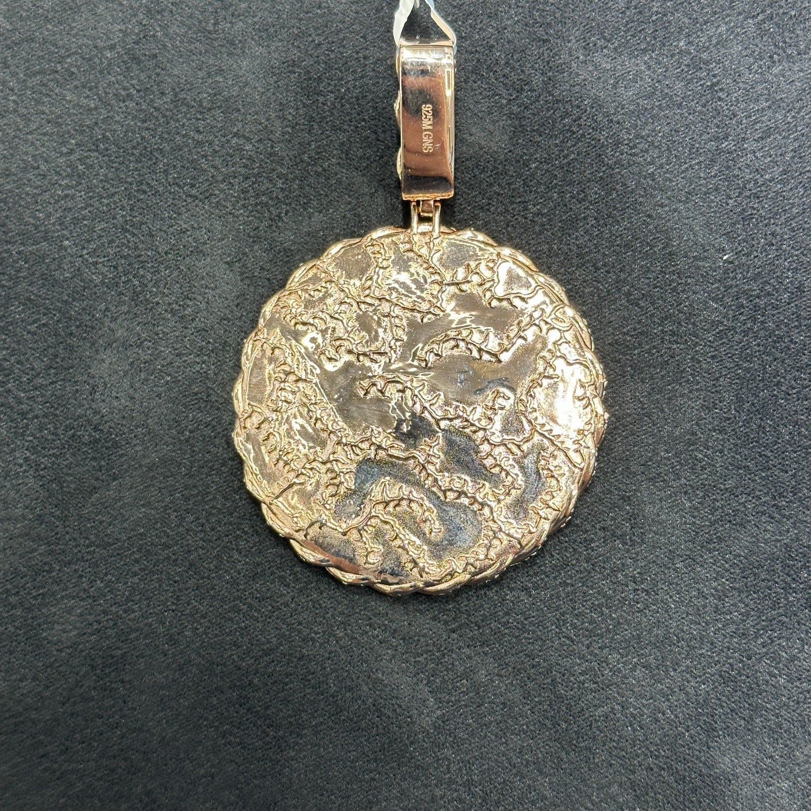 925 Picture Charm Memorial Moissanite 5 ctw Rose Gold Coated