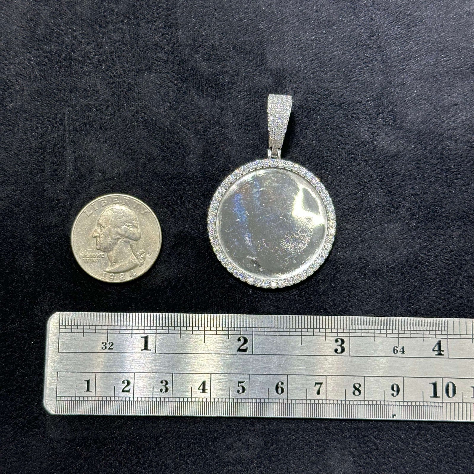 Picture Charm Moissanite .925 Silver 2.06 Ctw VVS D Passes Tester