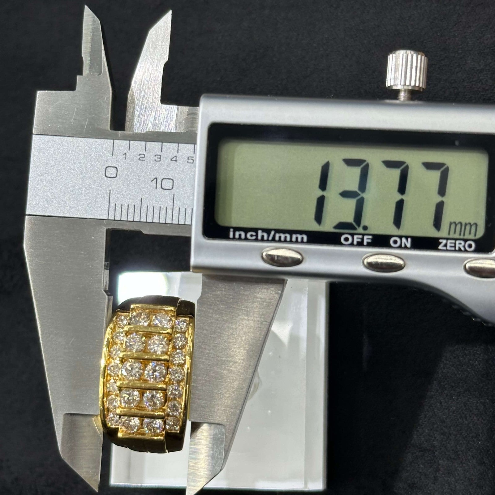 10k Man Ring Band With Natural Real Big Diamonds 2.00 CTW