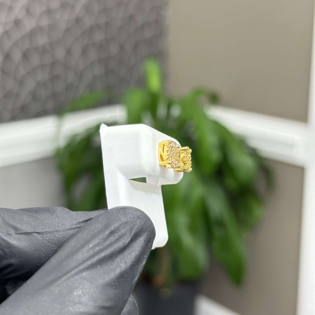 Natural Diamond Earrings 0.74 ctw with 10k Yellow Gold Male Female