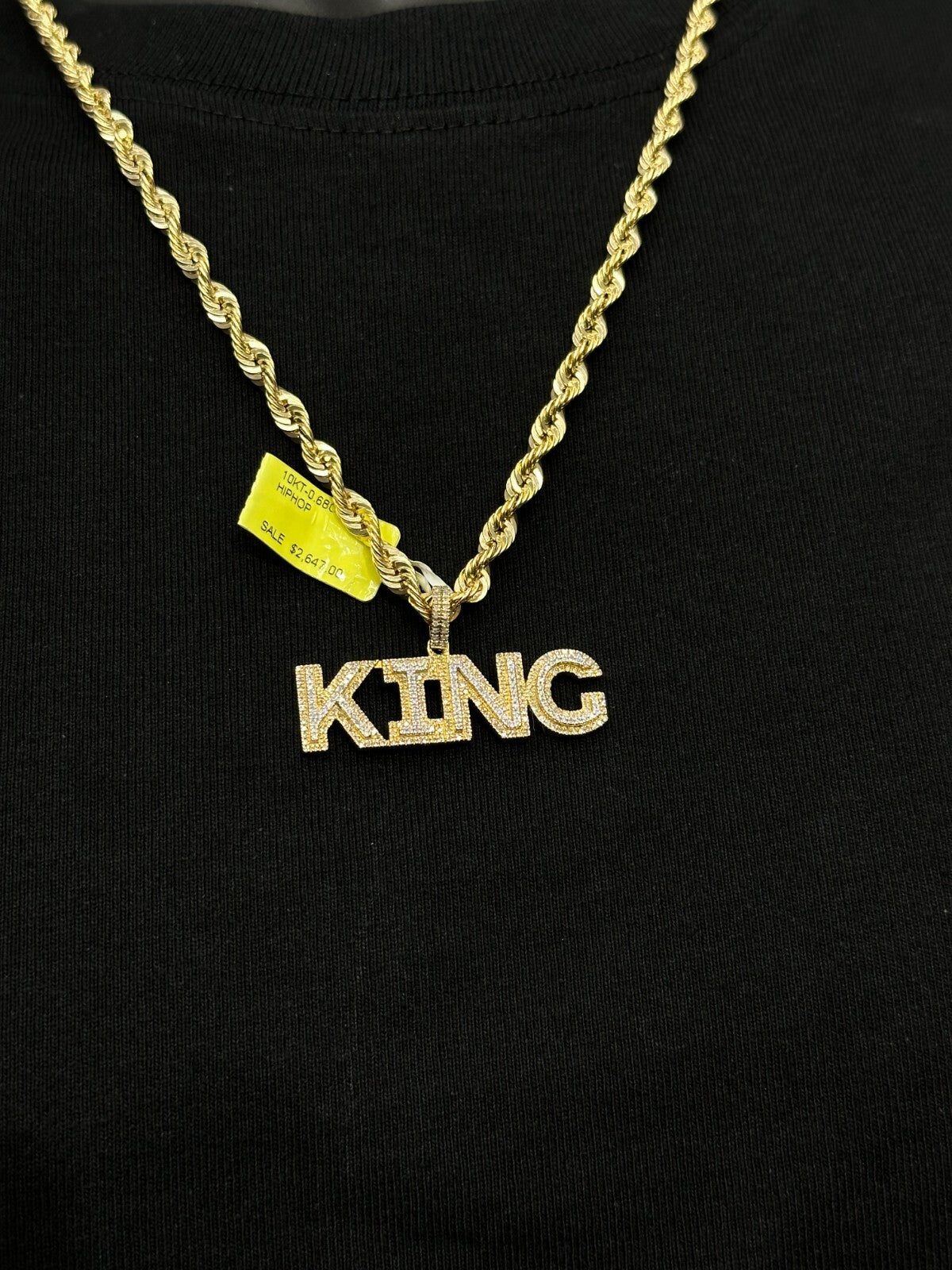 King Charm 10k Real Gold 0.68 ctw Natural Diamond