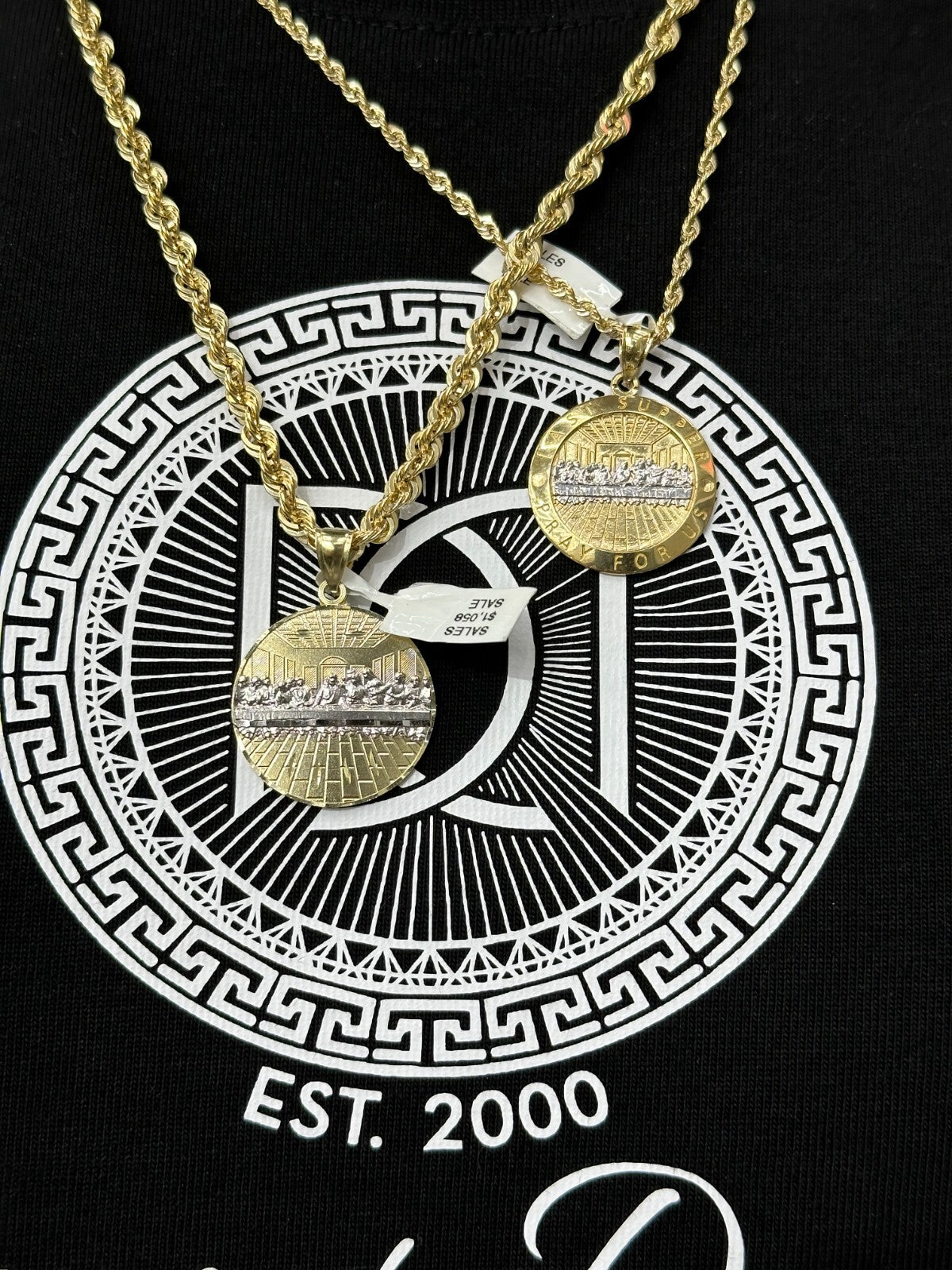Last Supper Charm 10k Real Gold Charm Diamond Cut