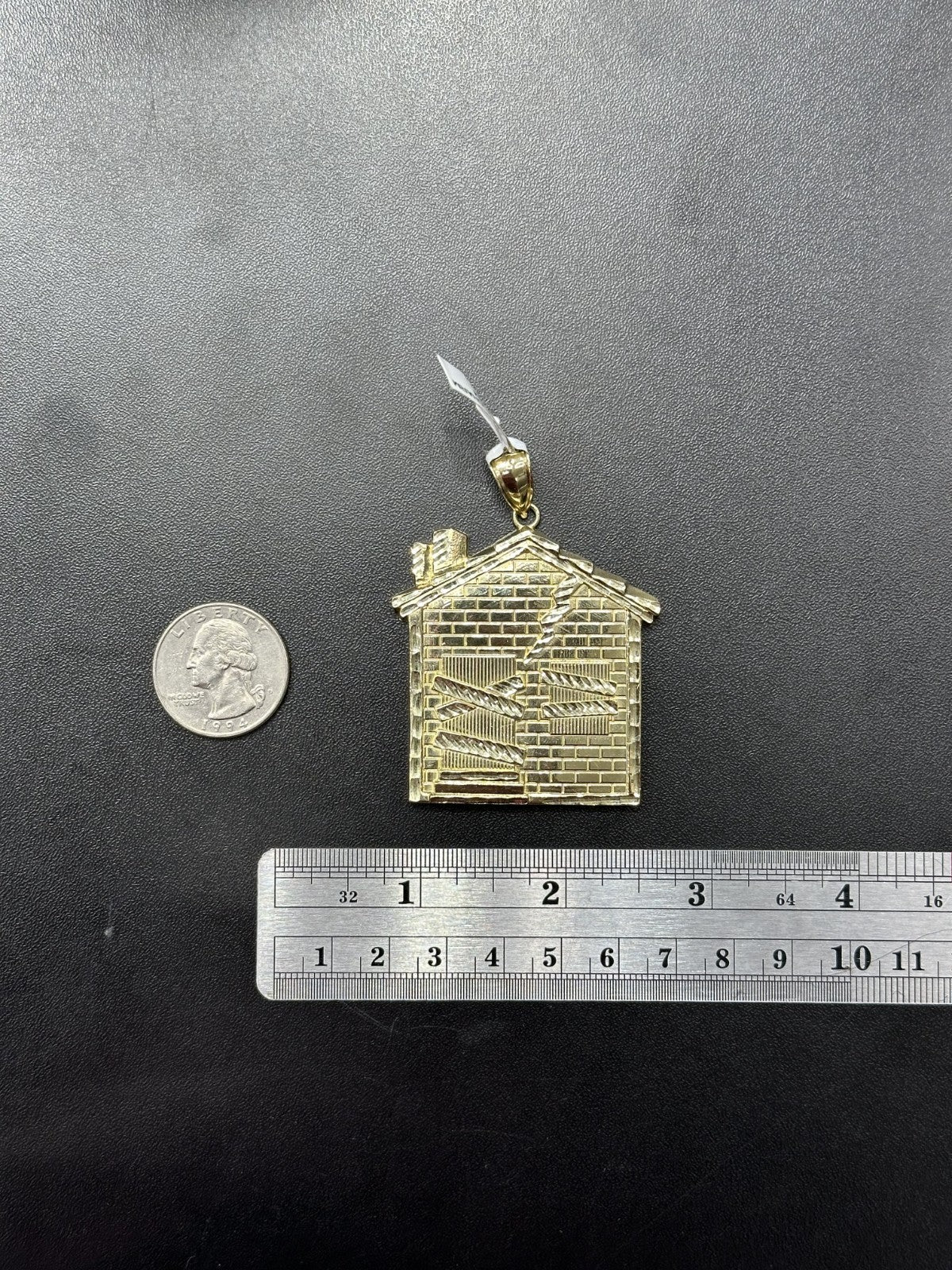 10k Real Gold House Charm Hip Hop Jewelry