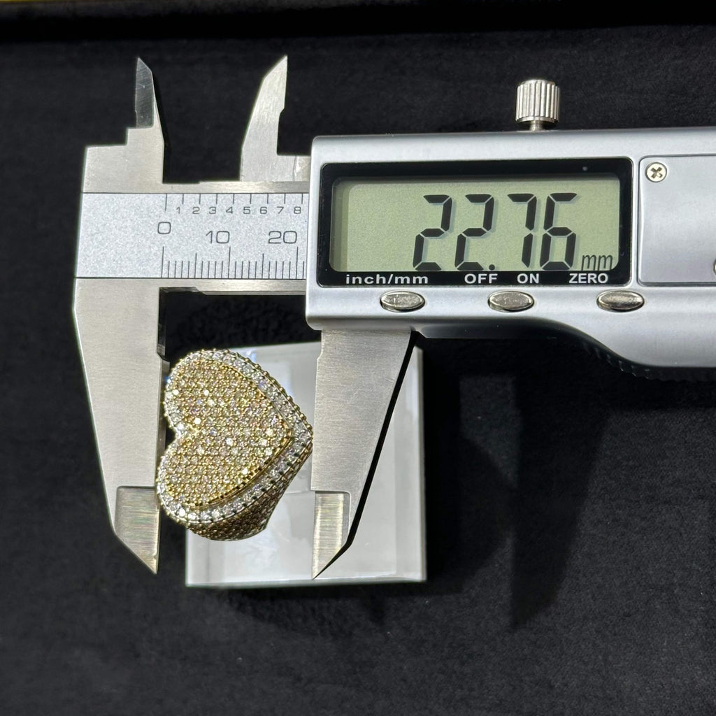 Genuine Diamond 5.05 CTW with 10k Yellow Gold Heart Shape Ring ALL SIZES