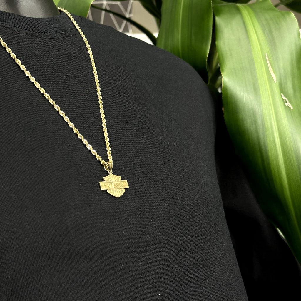 10k Real Gold Harley Charm Pendant Motorbike Fan Male Female