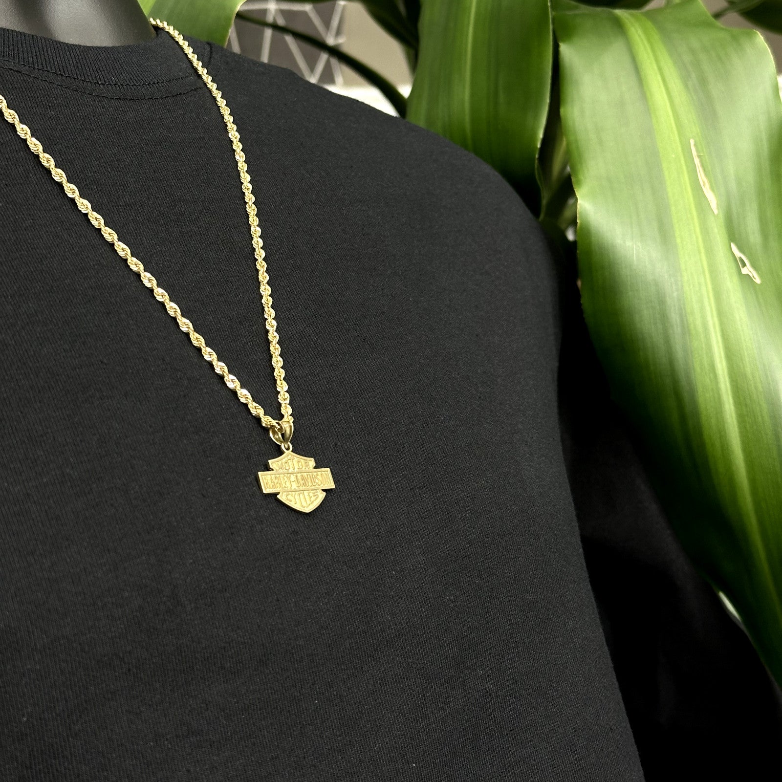 10k Real Gold Harley Charm Pendant Motorbike Fan Male Female