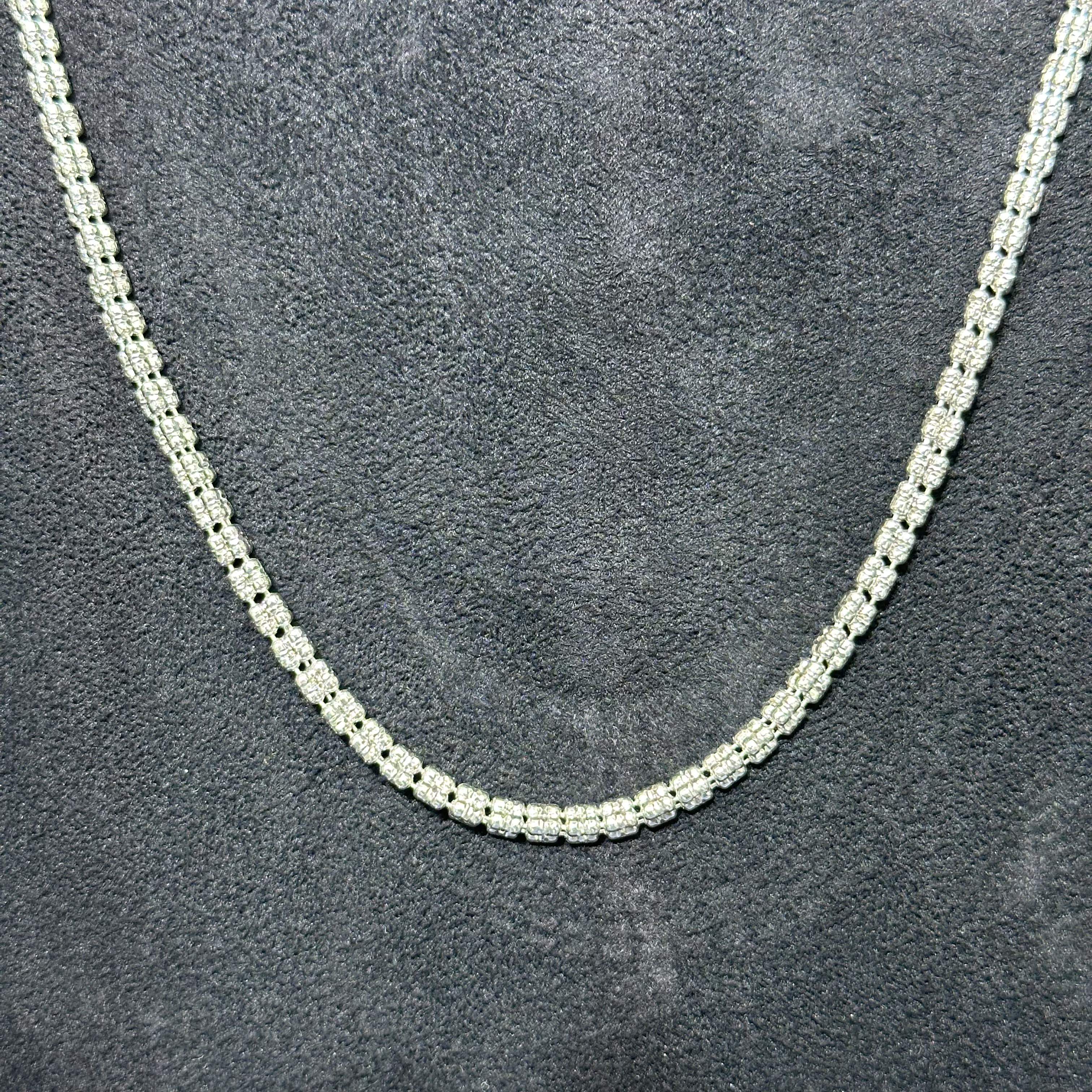Diamond Cut 925 Sterling Silver Ice Chain for Men & Women