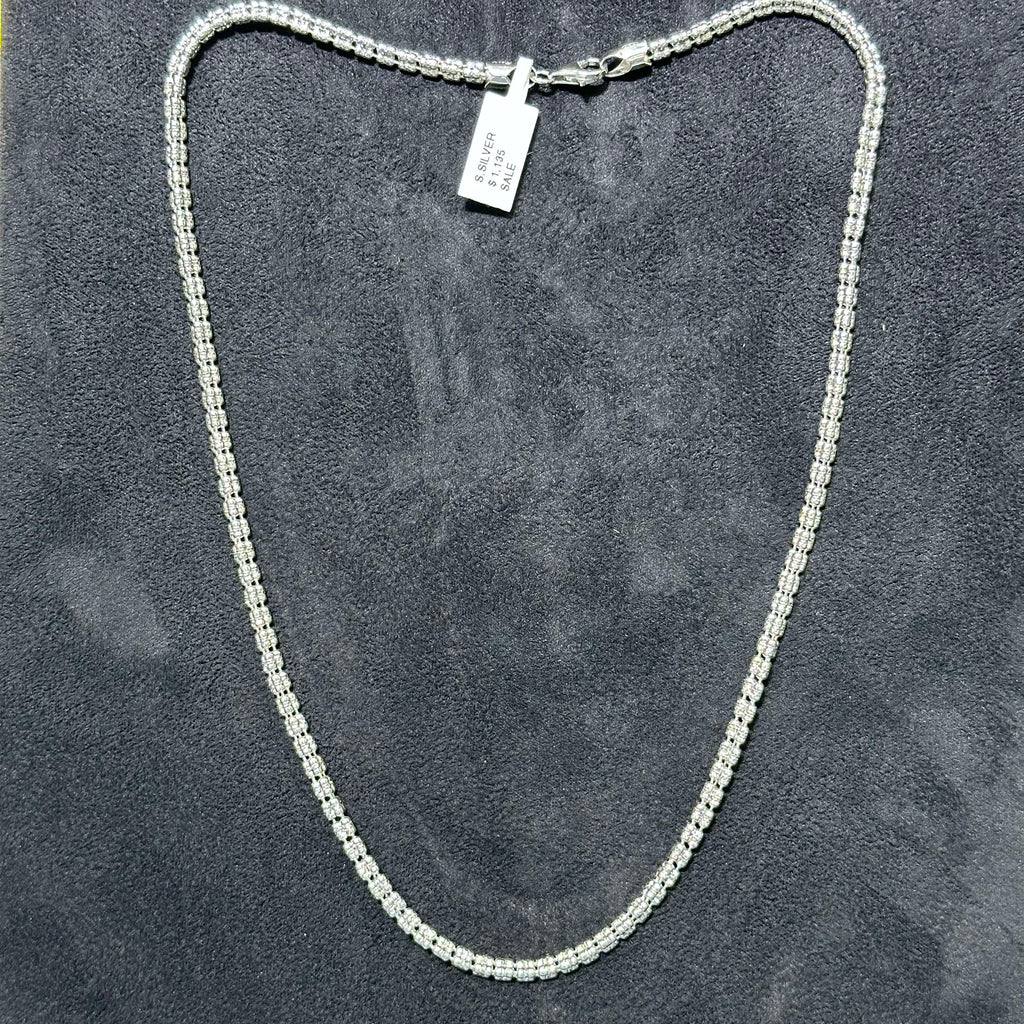 Diamond Cut 925 Sterling Silver Ice Chain for Men & Women